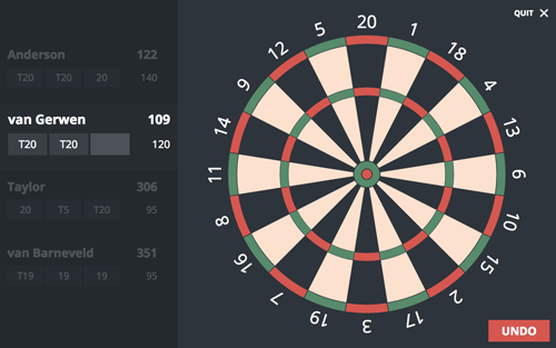 Online Scorer dartboard.io